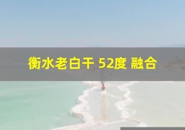 衡水老白干 52度 融合